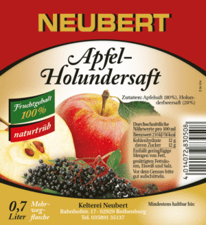 Neubert Apfel-Holunderbeersaft naturtrüb