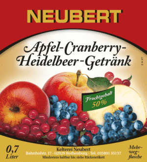 Neubert Apfel-Cranberry-Heidelbeer-Getränk 50%